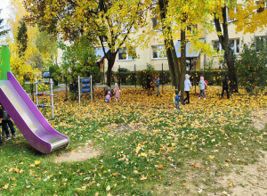 Jesienne zabawy w ogrodzie przedszkolnym grupy II i III