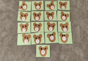 Wykonane prace plastyczne na dzień misia