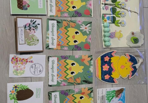 Wykonane kartki dla seniorów